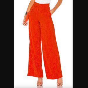 House of Harlow 1960 x Revolve Charlie Wide Leg Orange Pants, Size Small